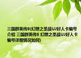 三国群英传8(幻想之圣战UJ好人卡编号介绍 三国群英传8 幻想之圣战UJ好人卡编号详细情况如何)
