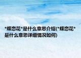 *蝶恋花*是什么意思介绍(*蝶恋花*是什么意思详细情况如何)