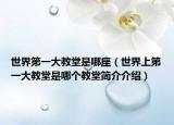 世界第一大教堂是哪座（世界上第一大教堂是哪个教堂简介介绍）