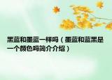 黑蓝和墨蓝一样吗（墨蓝和蓝黑是一个颜色吗简介介绍）