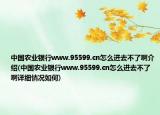 中国农业银行www.95599.cn怎么进去不了啊介绍(中国农业银行www.95599.cn怎么进去不了啊详细情况如何)