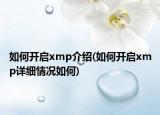如何开启xmp介绍(如何开启xmp详细情况如何)