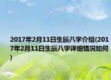 2017年2月11日生辰八字介绍(2017年2月11日生辰八字详细情况如何)