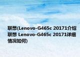 联想(Lenovo-G465c 20171介绍 联想 Lenovo-G465c 20171详细情况如何)