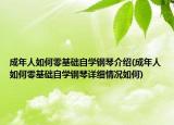 成年人如何零基础自学钢琴介绍(成年人如何零基础自学钢琴详细情况如何)
