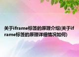 关于iframe标签的原理介绍(关于iframe标签的原理详细情况如何)