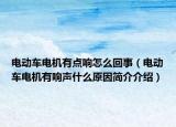 电动车电机有点响怎么回事（电动车电机有响声什么原因简介介绍）
