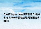 仓木麻衣puzzle的读音歌词介绍(仓木麻衣puzzle的读音歌词详细情况如何)