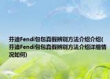 芬迪Fendi包包真假辨别方法介绍介绍(芬迪Fendi包包真假辨别方法介绍详细情况如何)