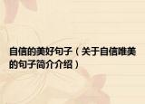 自信的美好句子（关于自信唯美的句子简介介绍）