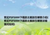 索尼PSP3000下载的主题放在哪里介绍(索尼PSP3000下载的主题放在哪里详细情况如何)