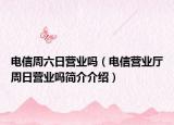 电信周六日营业吗（电信营业厅周日营业吗简介介绍）