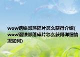 wow钢铁部落碎片怎么获得介绍(wow钢铁部落碎片怎么获得详细情况如何)