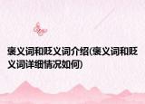 褒义词和贬义词介绍(褒义词和贬义词详细情况如何)