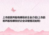 上市的医药股有哪些好企业介绍(上市的医药股有哪些好企业详细情况如何)