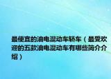 最便宜的油电混动车轿车（最受欢迎的五款油电混动车有哪些简介介绍）