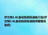 伊兰特1.6L自动挡实际油耗介绍(伊兰特1.6L自动挡实际油耗详细情况如何)