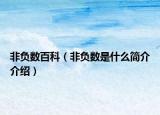 非负数百科（非负数是什么简介介绍）
