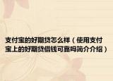支付宝的好期贷怎么样（使用支付宝上的好期贷借钱可靠吗简介介绍）