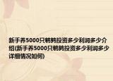 新手养5000只鹌鹑投资多少利润多少介绍(新手养5000只鹌鹑投资多少利润多少详细情况如何)