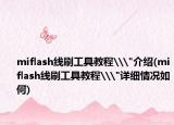 miflash线刷工具教程\