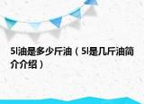 5l油是多少斤油（5l是几斤油简介介绍）