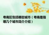 粤南区包括哪些城市（粤南是指哪几个城市简介介绍）