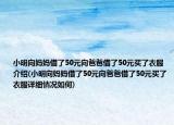 小明向妈妈借了50元向爸爸借了50元买了衣服介绍(小明向妈妈借了50元向爸爸借了50元买了衣服详细情况如何)
