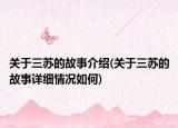 关于三苏的故事介绍(关于三苏的故事详细情况如何)
