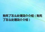 狗死了怎么处理简介介绍（狗死了怎么处理简介介绍）