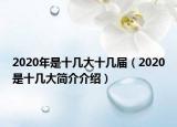 2020年是十几大十几届（2020是十几大简介介绍）