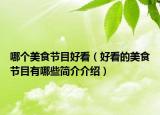 哪个美食节目好看（好看的美食节目有哪些简介介绍）
