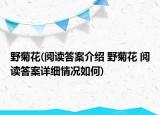 野菊花(阅读答案介绍 野菊花 阅读答案详细情况如何)