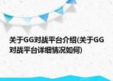 关于GG对战平台介绍(关于GG对战平台详细情况如何)