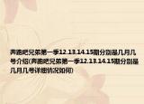 奔跑吧兄弟第一季12.13.14.15期分别是几月几号介绍(奔跑吧兄弟第一季12.13.14.15期分别是几月几号详细情况如何)