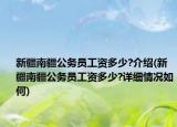 新疆南疆公务员工资多少?介绍(新疆南疆公务员工资多少?详细情况如何)