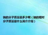 钠的分子质量是多少呢（钠的相对分子质量是什么简介介绍）