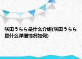 咲田うらら是什么介绍(咲田うらら是什么详细情况如何)
