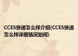 CCES快递怎么样介绍(CCES快递怎么样详细情况如何)