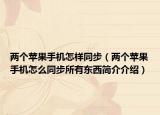 两个苹果手机怎样同步（两个苹果手机怎么同步所有东西简介介绍）