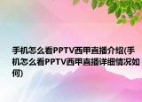 手机怎么看PPTV西甲直播介绍(手机怎么看PPTV西甲直播详细情况如何)