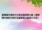 爱情碟中谍双方父母见面是第几集（爱情碟中谍双方家长见面是第几集简介介绍）