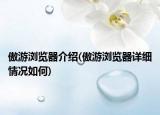 傲游浏览器介绍(傲游浏览器详细情况如何)
