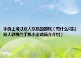 手机上可以双人联机的游戏（有什么可以双人联机的手机小游戏简介介绍）