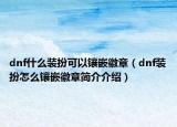dnf什么装扮可以镶嵌徽章（dnf装扮怎么镶嵌徽章简介介绍）