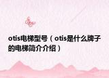 otis电梯型号（otis是什么牌子的电梯简介介绍）