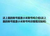 这上面的账号就是小米账号吗介绍(这上面的账号就是小米账号吗详细情况如何)