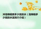 冲泡咖啡要多少度的水（泡咖啡多少度的水温简介介绍）
