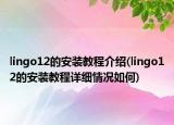 lingo12的安装教程介绍(lingo12的安装教程详细情况如何)