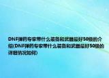 DNF弹药专家带什么装备和武器最好50级的介绍(DNF弹药专家带什么装备和武器最好50级的详细情况如何)